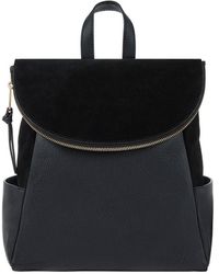 Accessorize - 'isabel' Zip Flap Leather Backpack - Lyst