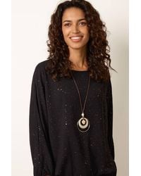 Blue Vanilla - Long Sleeve Round Neck Blouse - Lyst