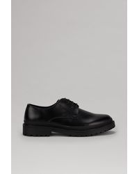 Burton - Smart Black Patent Derby Shoes - Lyst
