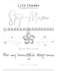 Life Charms - Step Mum Gift Boxed Bracelet Floral Plated Cuff - Lyst