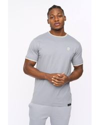 Crosshatch - Preece Crew Neck Cotton T-Shirt With High Build Logo Print - Lyst