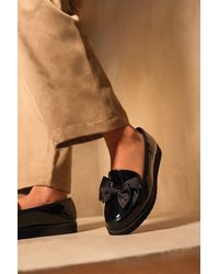 Where's That From - 'alpha' Extra Wide Fit Slip On Loafer Slider With Bow Detail - Lyst