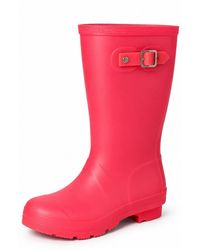 Spot on - Buckle Detail Tall Wellington Boots - Lyst