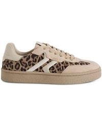 Infinity Leather - Tamaris Leapord Suede Leather Fashion Lace Up Sneakers - Lyst