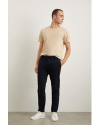 Burton - Navy Smart Slim Fit Textured Trousers - Lyst