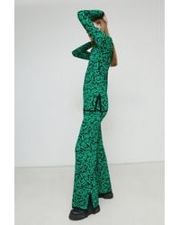Warehouse - Premium Knit Floral Jacquard Trousers - Lyst