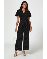 FS Collection - Dot Print Wrap Top Jumpsuit - Lyst