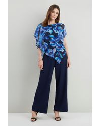 Wallis - Tall Pink And Blue Floral Jumpsuit - Lyst