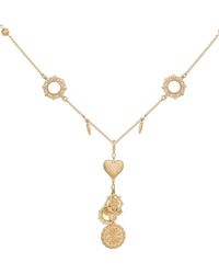 Bibi Bijoux - Gold 'love Struck' Multi Charm Lariat Cluster Necklace - Lyst
