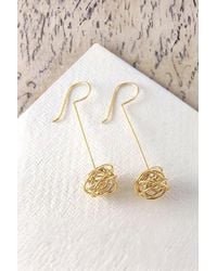 Otis Jaxon London - Nest Sterling Long Drop Earrings - Lyst