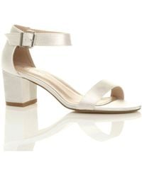 AJVANI - Mid Block Heel Ankle Strap Sandals - Lyst