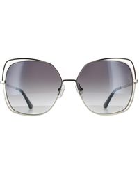 Guess - Fashion Shiny Light Nickeltin Smoke Mirror Sunglasses - Lyst