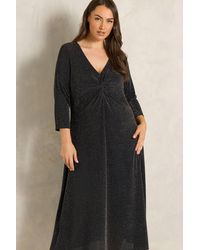 Evans - Sparkle Knot Front Dress - Lyst