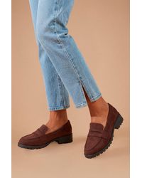 Dorothy Perkins - Wide Fit Leoni Chunky Loafers - Lyst