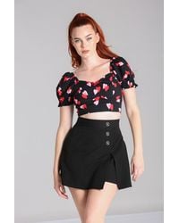 Hell Bunny - Confetti Printed Hearts Crop Top - Lyst