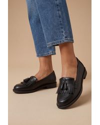 Dorothy Perkins - Wide Fit Leigh Fringe Loafers - Lyst