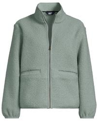 Lands' End - Fleece Bouclé Jacket - Lyst