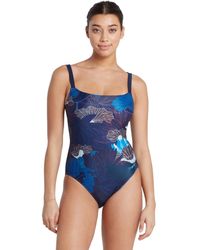 Zoggs - Lotus Adjustable Classicback Swimsuit - Navy/blue - Lyst