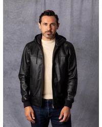 Lakeland Leather - 'bow Fell' Hooded Leather Jacket - Lyst