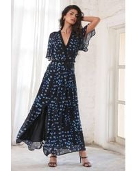 Rose & Nancy - Pippa---Floral-Lace-Trim-Maxi-Dress - Lyst