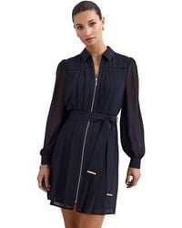 Phase Eight - Petite Lottie Zip-Front Shirt Dress - Lyst