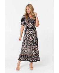 Izabel London - Paisley Relaxed 1/2 Sleeve Maxi Dress - Lyst