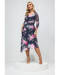 Yours - Floral Asymmetric Dress - Lyst