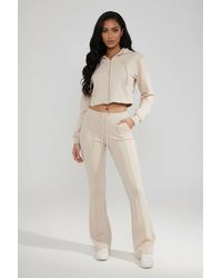 Stylewise - Cropped Zip Hoodie & Flared Trouser Set - Lyst