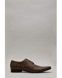 Burton - Tan Leather Look Formal Derby Shoes - Lyst