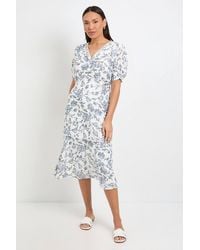 Wallis - Summer Floral Button Tea Dress - Lyst