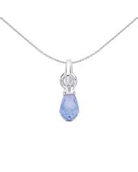 Jewelco London - Sterling Crystal Pear Drop Link Charm - Lyst