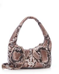 Moda In Pelle - 'sicilly Bag' Snake Print Leather Clutch - Lyst