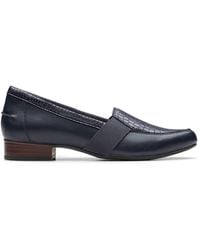 Clarks - Juliet Beat Leather Loafers, Slip Ons - Lyst