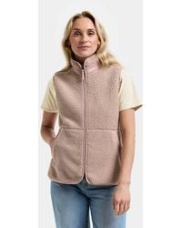 Didriksons - Siv Teddy Fleece Gilet - Lyst