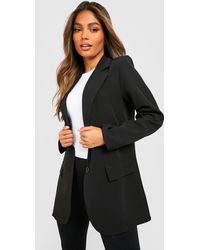 Boohoo - Basic Woven Single Breasted Fitted Blazer - Lyst
