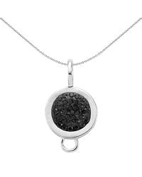 Jewelco London - Sterling Crystal Pave Disc Hanger Link Charm - Lyst