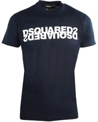 DSquared² - Cool Fit S74gd0635 S22427 470 Navy T-shirt - Lyst