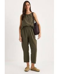 Bianco Lucci - Sleeveless Crew Neck Blouse & Carrof Fıt Pants Set - Lyst