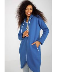 Love Lace - Long Sleeve Zip Hooded Extended Sweatshirt - Lyst