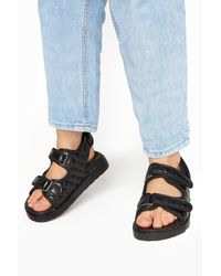 Yours - Extra Wide Fit Quilted Velcro Sandals - Lyst