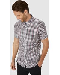 MAINE - Short Sleeve Fine Check Shirt - Lyst