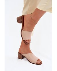 Love Lace - Classic Leather Heeled Sandals With 5Cm Heel - Lyst