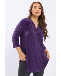 Yours - Half Placket Shirt - Lyst