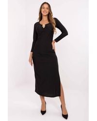Love Lace - Elegant V Neck Pencil Midi Evening Dress - Lyst