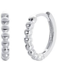 Harfi - Dainty Beaded Huggie Hoop Sterling Earrings - Lyst