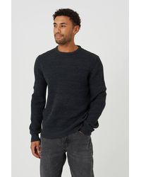 Brave Soul - Crew Neck Textured Knit Jumper - Lyst