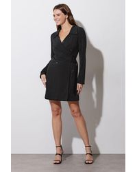 Star by Julien MacDonald - Diamante Belted Wrap Dress - Lyst