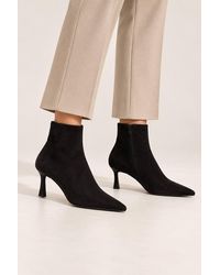 LARANGE - Pointed Toe Suede Kitten Heel Ankle Boots - Lyst