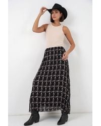 Bigdart - High Waist Geometric Print Maxi Skirt - Lyst