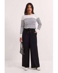 Dorothy Perkins - Petite Tie Waist Wide Leg Trousers - Lyst